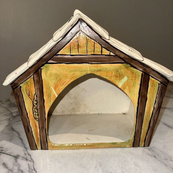 Vintage Atlantic Mold Ceramic 11pc Manger Nativity Set Handmade Handpainted Xmas - Picture 4 of 16